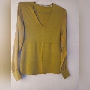 Reed Krakoff‎ Golden V-Neck Blouse